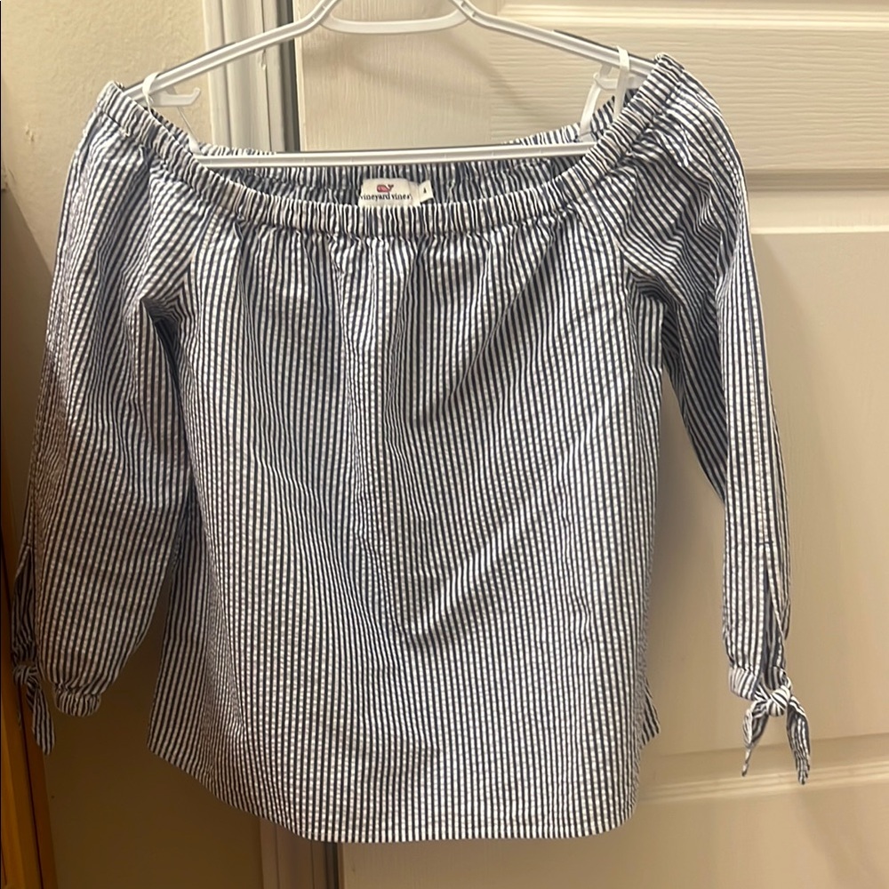 Vineyard Vines Striped Off-Shoulder Women's Top
